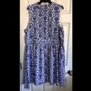NWOT Azalea Blue And White Dress - 3X